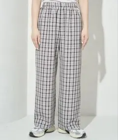 FREAK'S STOREのチェック柄 ワイドパンツ イージーパンツ