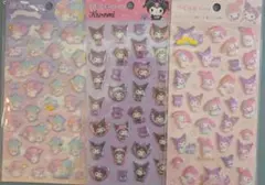 ぷくっとシール　2枚セット　クロミ&キキララ＆マイメロ