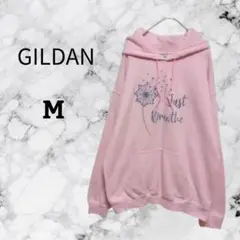 ギルダン GILDAN パーカー ピンク M 裏起毛 オーバーサイズ ゆるだぼ