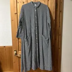 so ギンガムチェック シャツワンピース