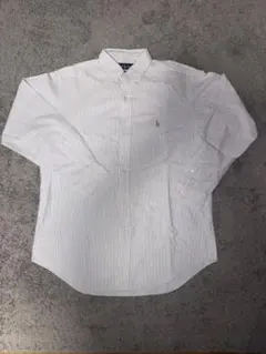 80s 希少Ralph Lauren 長袖シャツ ストライプ ボタンダウン