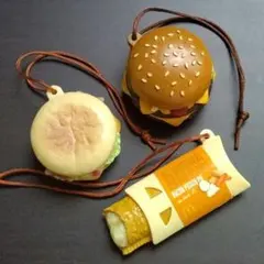 McDonaldハンバーガー型ストラップ3点セット