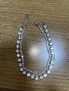 2連ラインストーンチョーカー