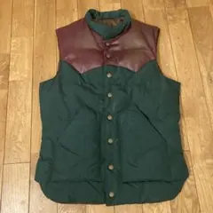 Recency Of Mine ダウンベスト 緑と茶色
