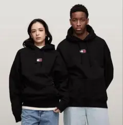 TOMMY JEANS ブラック パーカー 美品 Sサイズ