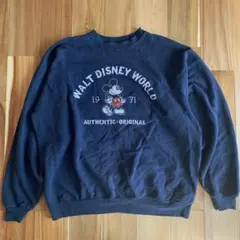WALT DISNEY WORLD ミッキーマウス スウェット ネイビー紺XL