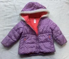《 carter`s 》 キッズ服　100サイズ　ドッド　ムラサキ　ダウン