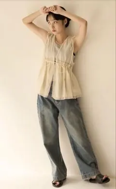 FREAK'S STORE シャイニーオーガンジーベスト