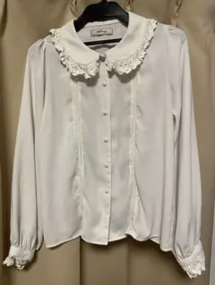 AnkRouge長袖ブラウス白