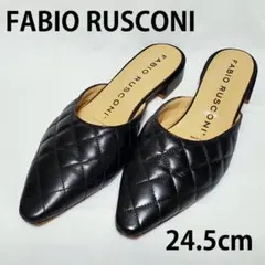 FABIO RUSCONI キルティング　サンダル　黒　38 24.5