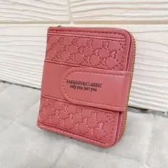 二つ折り財布 レディース ピンク キルティング ミニ財布 コンパクト 小銭入れ付