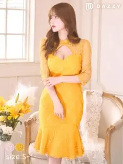 デイジーストア　イエローレースドレス　マーメイド