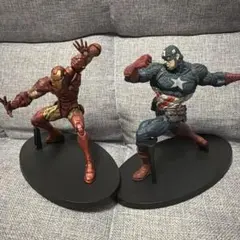 MARVEL 超人技画 アイアンマン キャプテンアメリカ フィギュア 2体セット