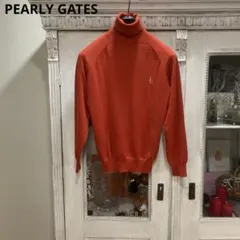 パーリーゲイツ ニット 1 オレンジ系 タートルネック コットン セーター