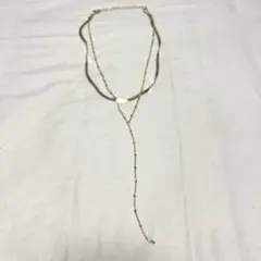 ゴールドカラー Y字レイヤードネックレス