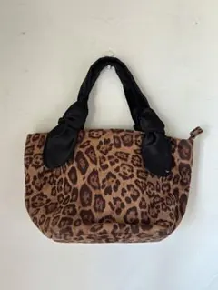 ヒョウ柄トートバッグ　スエード調