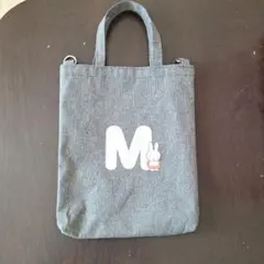 ウサギのキャラクター トートバッグ グレー