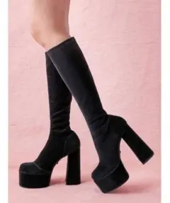 【未使用】 Darich ウルトラストレッチロングブーツ Lサイズ ブラック