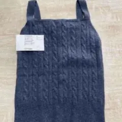 無印良品⭐️コットン混もこもこニットタンクトップチャコールグレーL