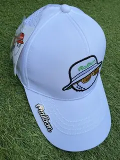 即日発送新品マルボンゴルフgolf キャップ　マグネットマーカー付き　白