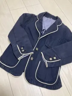 W closet ネイビー テーラードジャケット ストライプ裏地のサムネイル