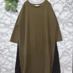 Ciaopanic ロングワンピース F オリーブグリーン 大きめ ゆったり