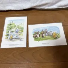 新品　未開封　くまのプーさん　クラシックプー　ポストカード　２枚セット