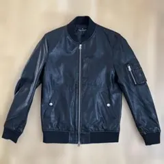 ナノユニバース シンセティックレザー　フェイクレザー　ジャンパー