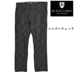 ブラックレーベルクレストブリッジ シャドーチェック 5ポケットパンツ グレーL