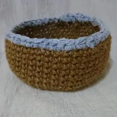 麻紐の小物入れ (ストライプ)