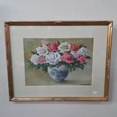 ♡唐沢政道作 　【ばら】 パステル画 金色フレーム 2025年最新】唐沢政道の人気アイテム - メルカリ