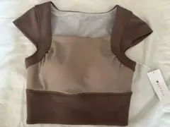 SUKALA ブラウン ノースリーブ クロップトップ