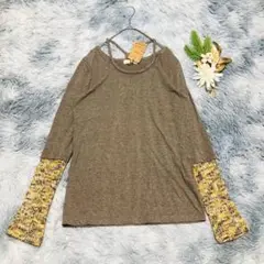 タグ付き✨ Pure Frapper (M) ニット切替 長袖カットソー 綿混