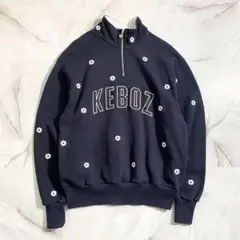 A17485 美品 ケボズ×ニックギア ハーフジップスウェットPO 紺 M