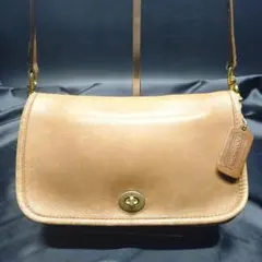 希少 COACH ターンロック ダブル 2Way ショルダーバッグ クラッチ 