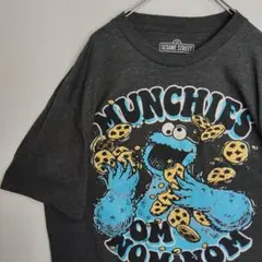 セサミストリート 半袖シャツ Tシャツ グレー プルオーバー メンズXL