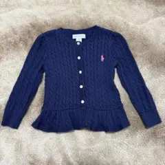 ラルフローレン　カーディガン　ネイビー　18m 80