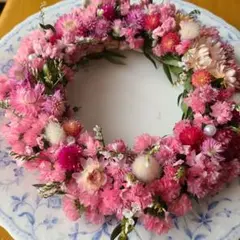 ドライフラワーリース　雛祭り　春色のリース　#3