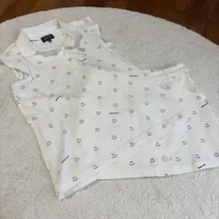 PEARLY GATES レディース ノースリーブシャツ スマイル柄 スカート