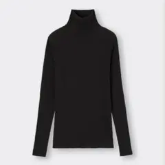 GU タートルネック 長袖Tシャツ 黒 3XL