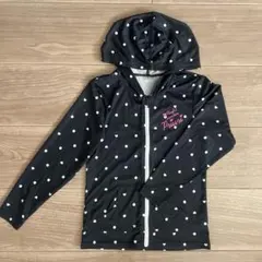 黒色水玉ラッシュガード 140サイズ