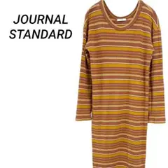 JOURNAL STANDARDボーダーリブワンピース マルチカラー 個性的