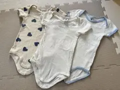 ベージュハート柄ボディスーツ 18M