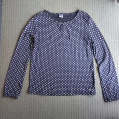 プチバトー  ドット柄長袖カットソー　12ans/152ｃｍ
