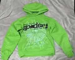 sp5der パーカー XSサイズ スライムグリーン ラインストーン 正規品 