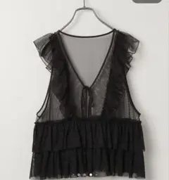 JEANASIS チュールフリルベスト【新品】のサムネイル