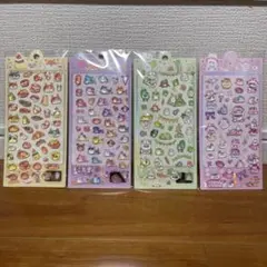 ぷくぷくシール 3D立体　ボンボンドロップ風シール うるちゅる　4枚入りセット