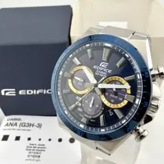 美品/付属品付】 カシオ エディフィス EQS-800 ソーラー クロノグラフ 
