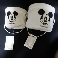 新品未使用　ミッキー　布製小物入れ　吊り下げタイプ　2個