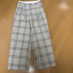 ピンクラテ　ロングパンツ　140センチ　チェック